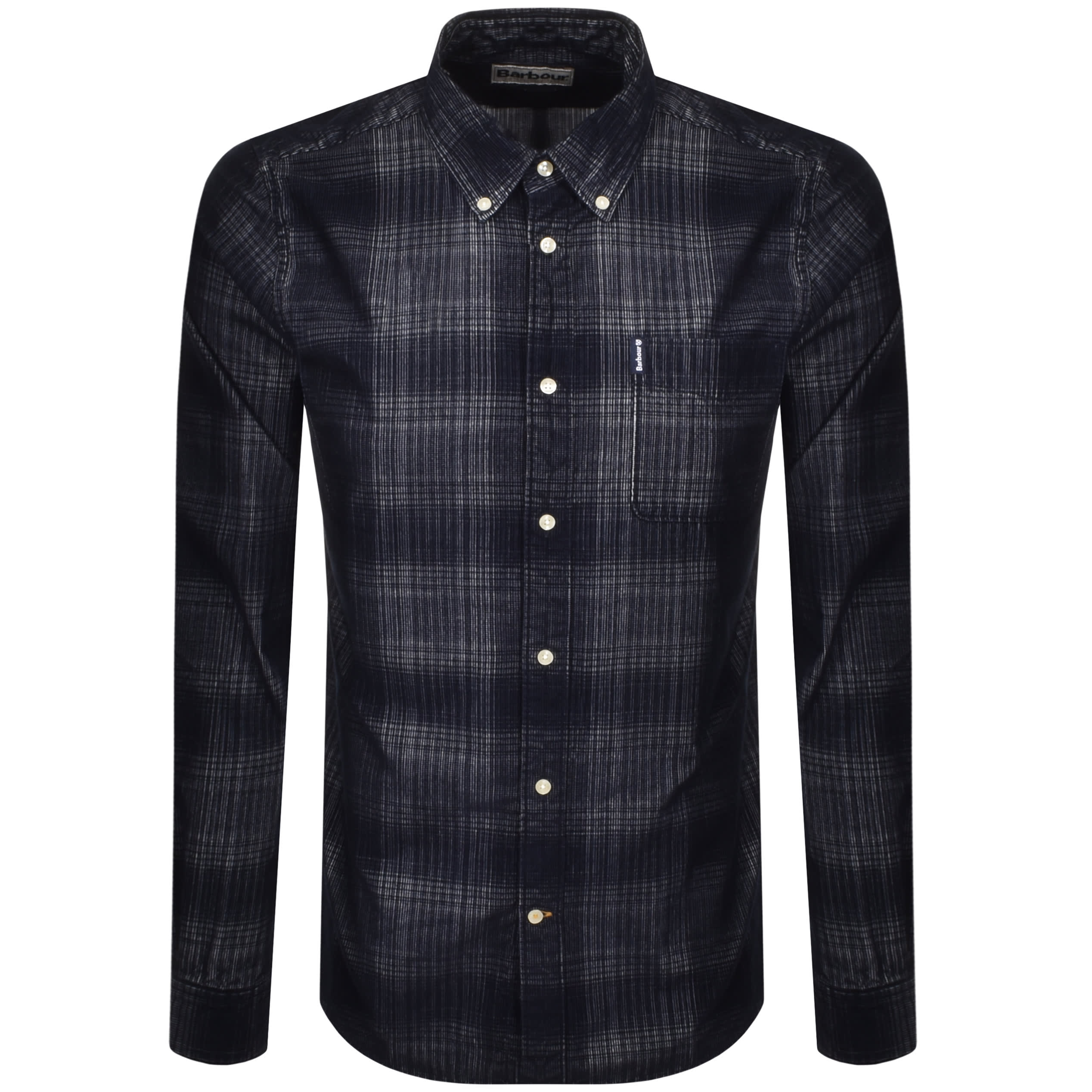 Alternative Image for ProductBarbour Cord 3 Tailored Long Sleeve Shirt Navy1